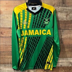 JAMAICA FOOTBALL CLUB ORRO SOCCER JERSEY DRI FIT LONG SLEEVE MEN'S SM #10 NWT